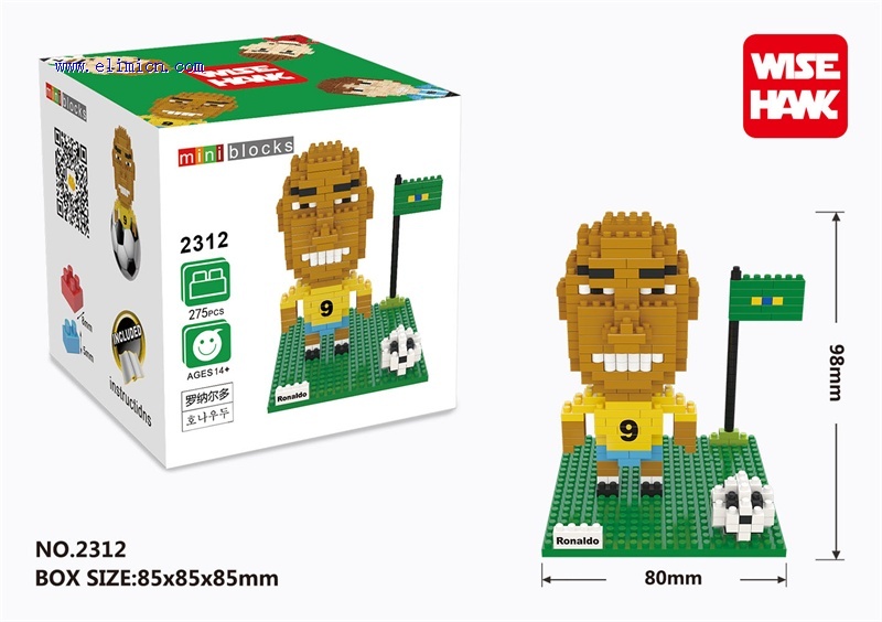 DIY Blocks Football Star Ronaldo