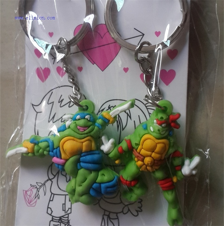 Cartoon Couple key ring Turtles