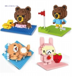 Linkgo Diamond Blocks Bear 9613-9616