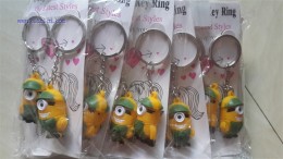 Minions Couple Key Ring Green Hat