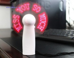 mini message LED flashing fan