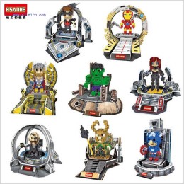 HSANHE Mini Blocks with Puzzle Super Hero 8151-8158