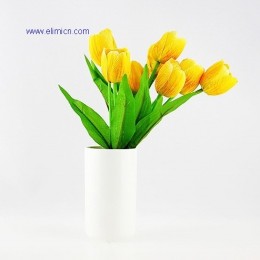 Artificial yellow tulip flower